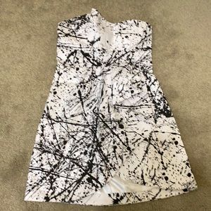 Metropark Black & White Splatter Mini Dress Size small